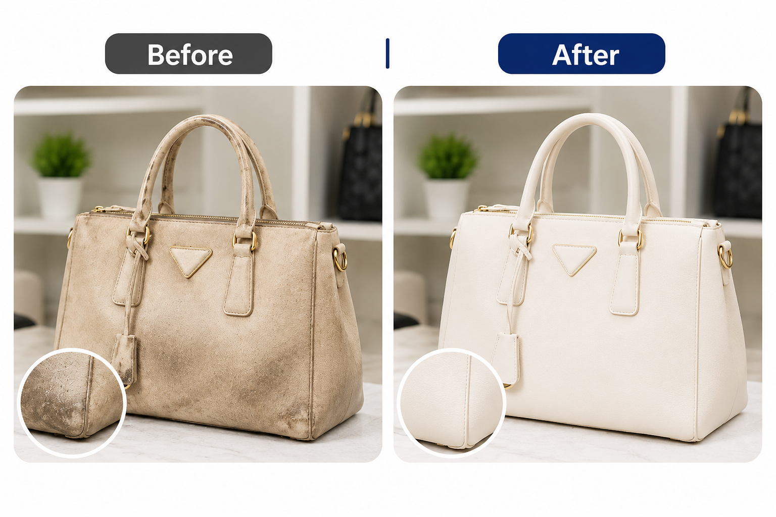 Bag cleaning work by Esquire Cleaners