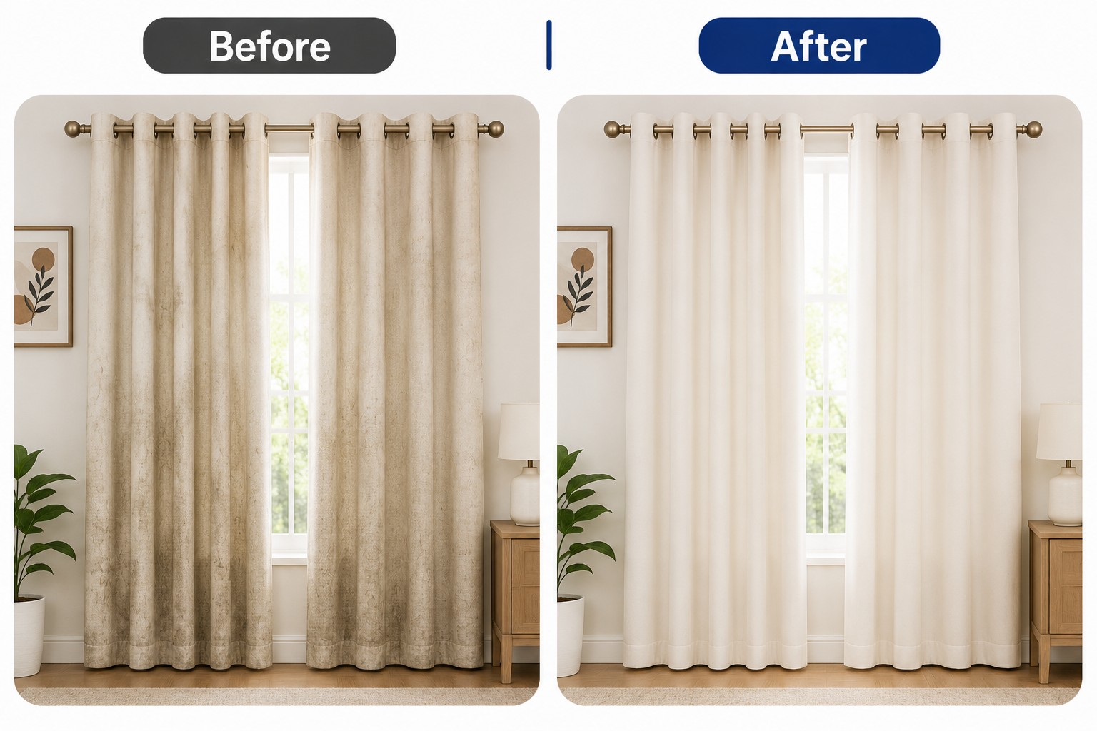 Curtain cleaning work by Esquire Cleaners