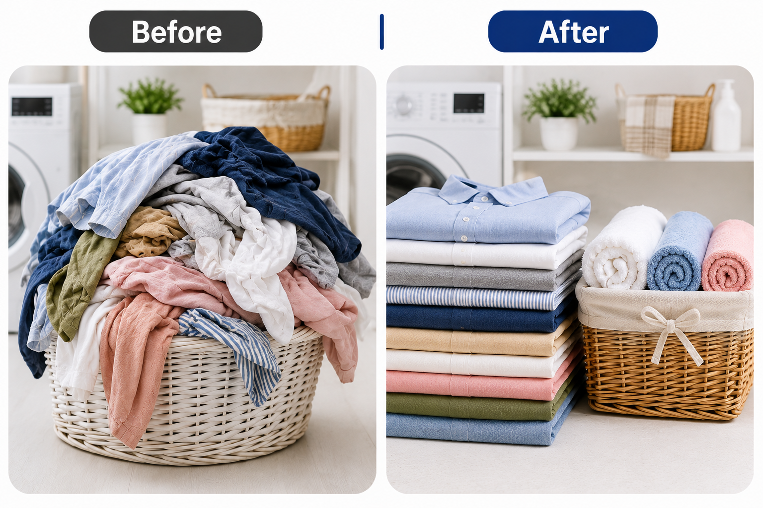 Laundry service work by Esquire Cleaners