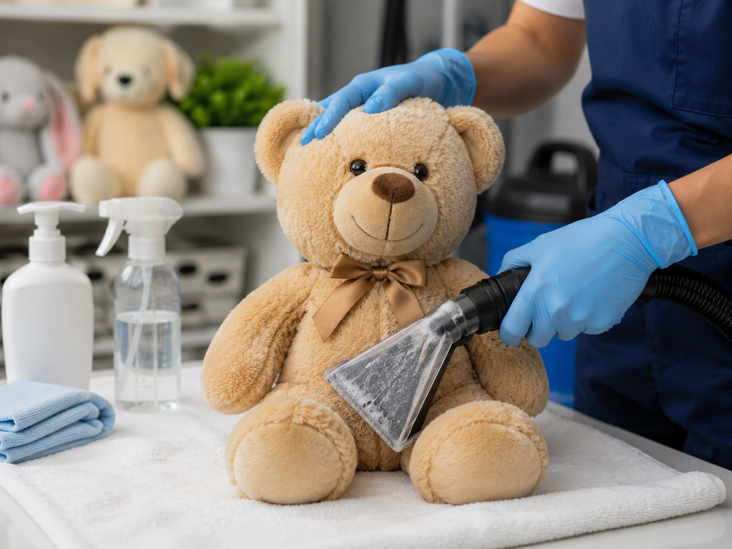 Soft toys cleaning